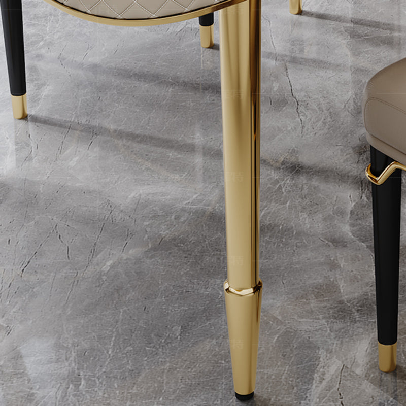 Luxury Kitchen Dinner Table Stone Rectangle 4 Legs Dining Table