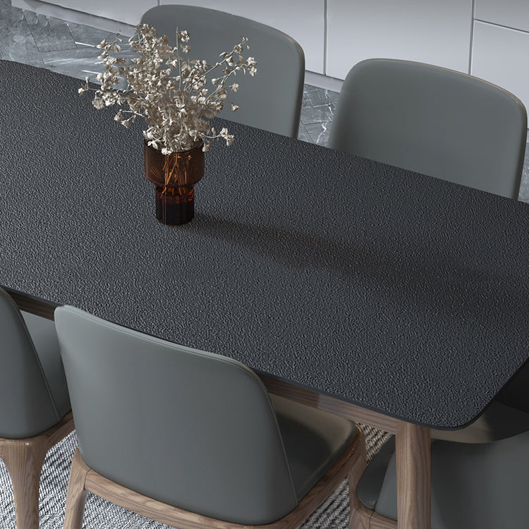 Modern Dining Table with Ash Wood Legs Rectangle Dinette Table