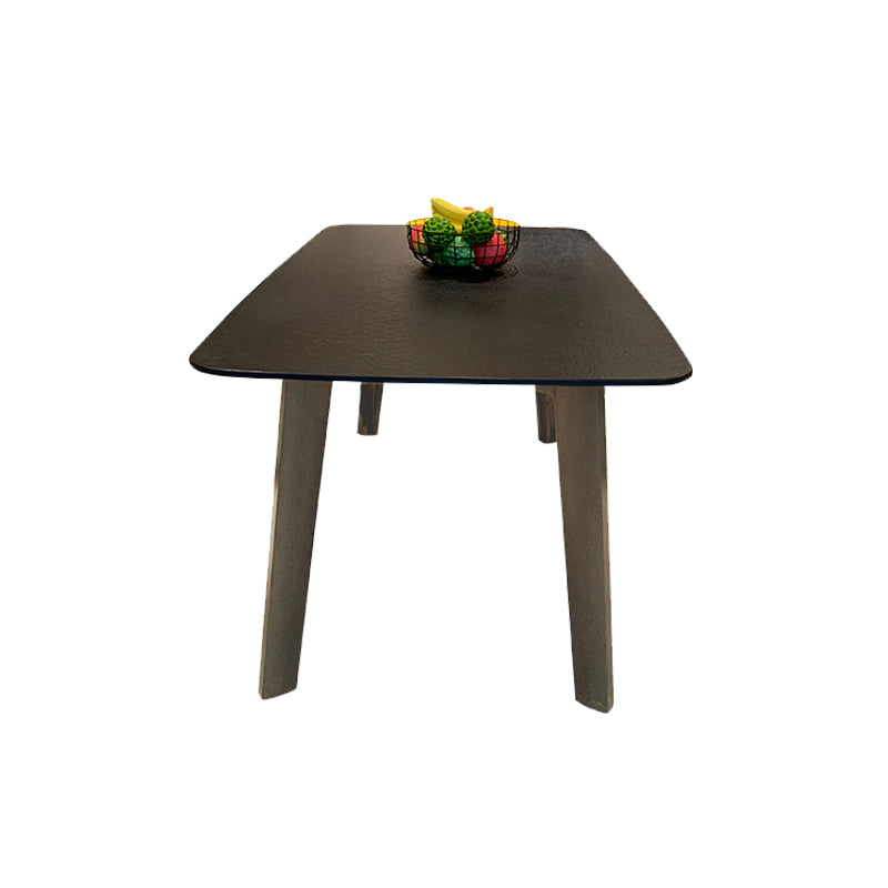 Modern Stone Rectangle Dining Table Solid Wood Table for Dining Room