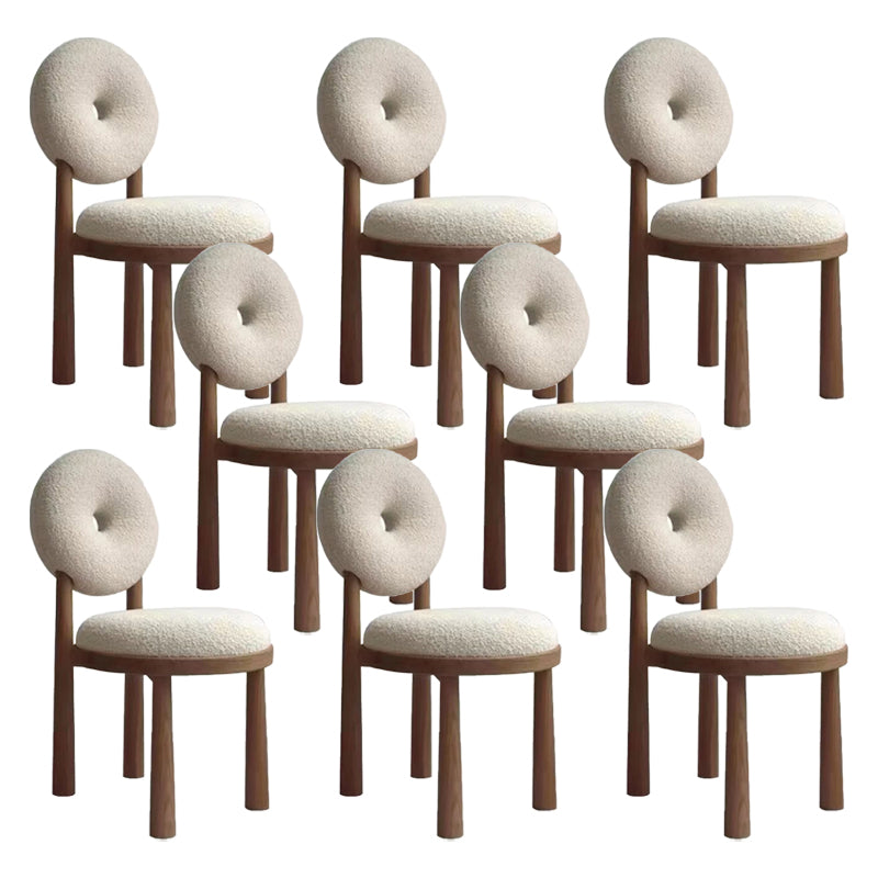 Contemporary Upholstered Dining Room Solid Wood Armless Dining Chair