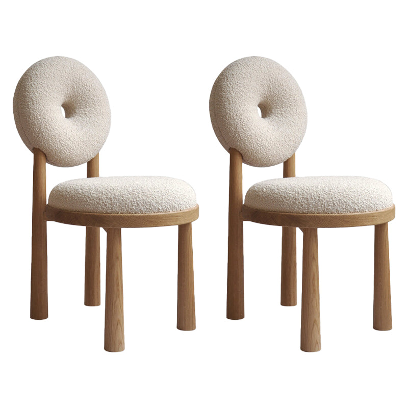 Contemporary Upholstered Dining Room Solid Wood Armless Dining Chair