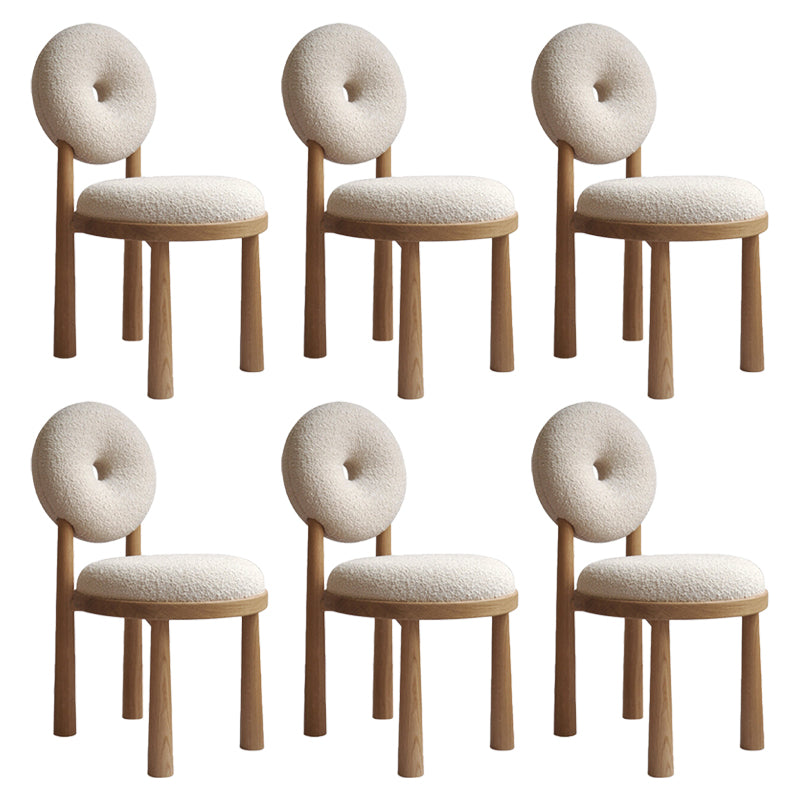 Contemporary Upholstered Dining Room Solid Wood Armless Dining Chair