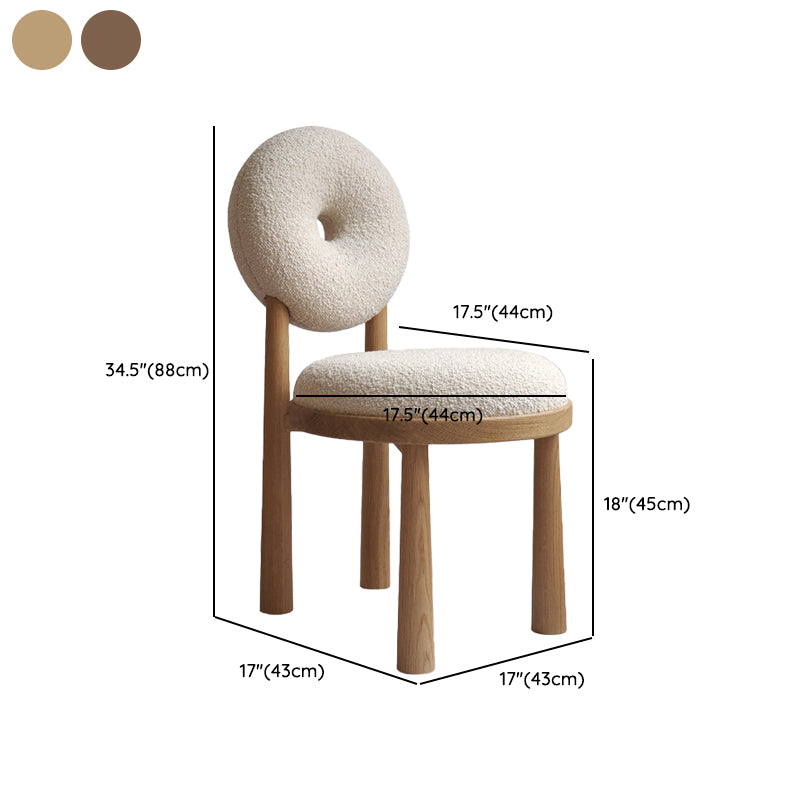 Contemporary Upholstered Dining Room Solid Wood Armless Dining Chair