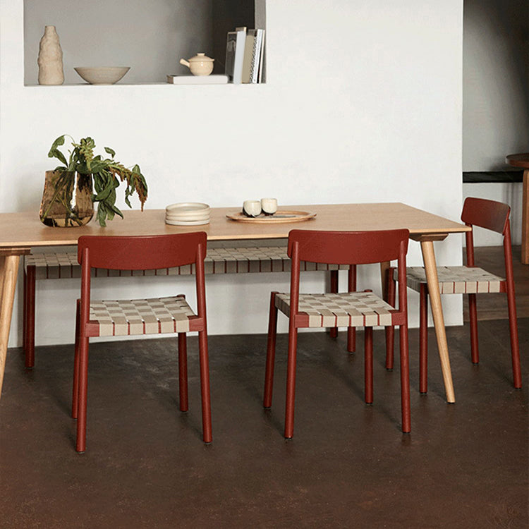 Modern Solid Wood Open Back Armless Dining Room Chair for Home