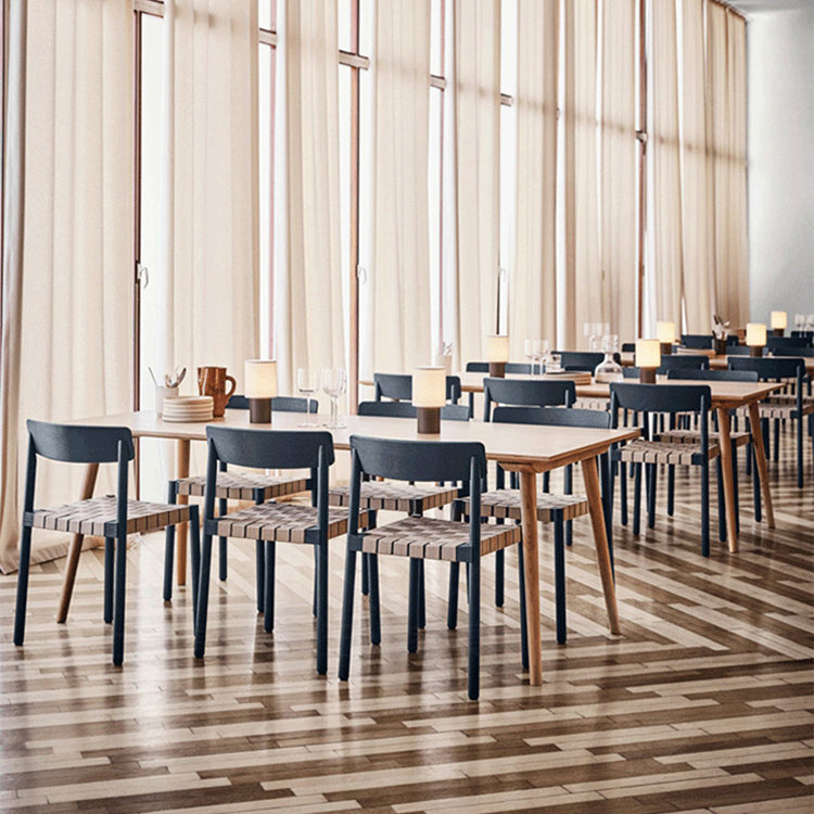Modern Solid Wood Open Back Armless Dining Room Chair for Home