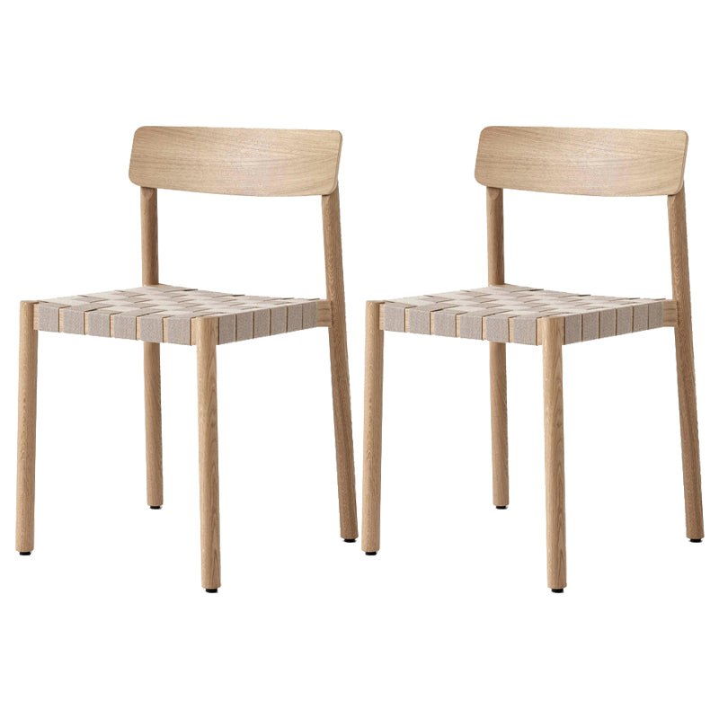 Modern Solid Wood Open Back Armless Dining Room Chair for Home