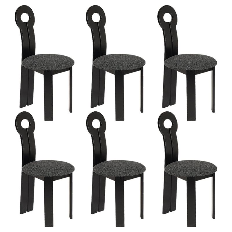 Modern Upholstered Home Solid Wood Slat Back Armless Dining Chair
