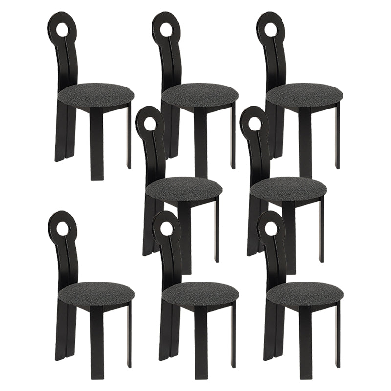Modern Upholstered Home Solid Wood Slat Back Armless Dining Chair