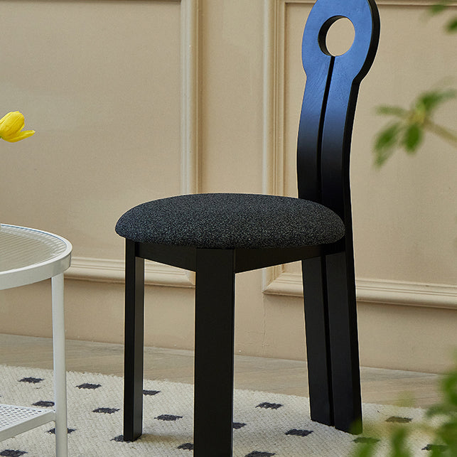 Modern Upholstered Home Solid Wood Slat Back Armless Dining Chair