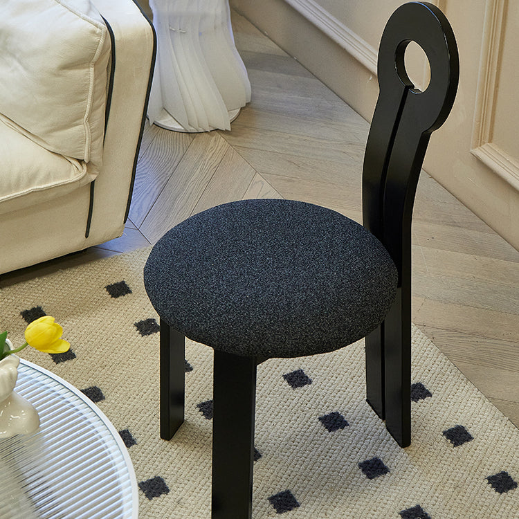 Modern Upholstered Home Solid Wood Slat Back Armless Dining Chair