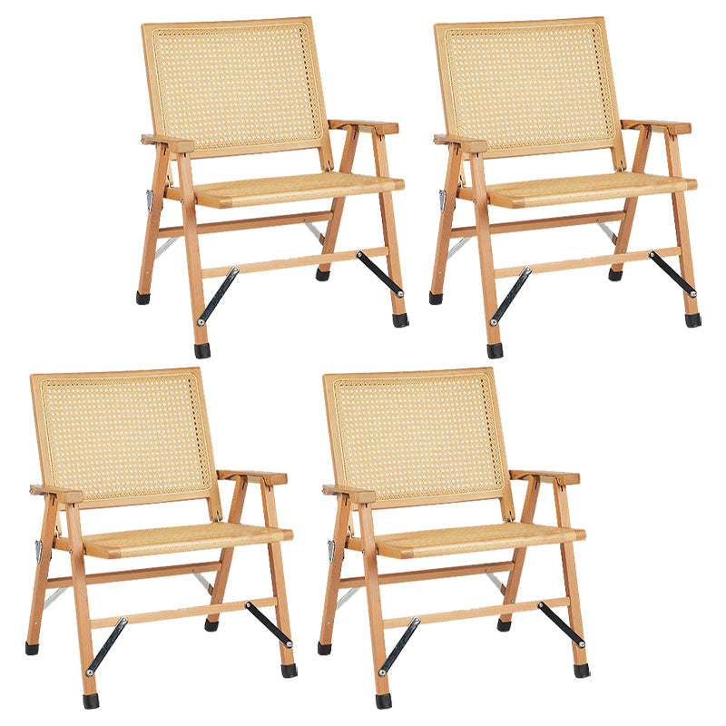 Contemporary Home Solid Wood Cane Back Armless Dining Chairs