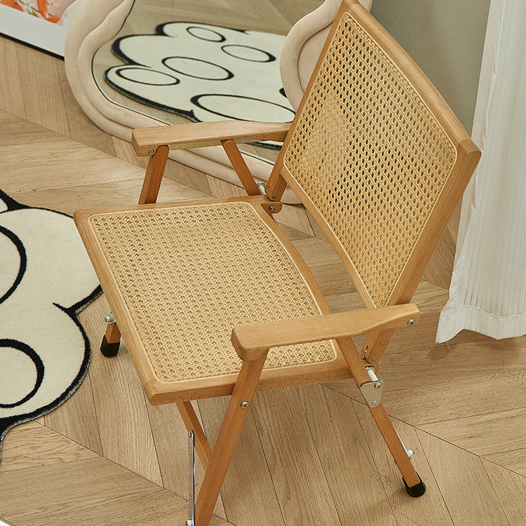 Contemporary Home Solid Wood Cane Back Armless Dining Chairs