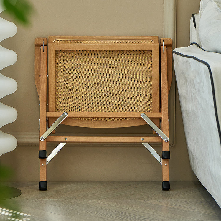 Contemporary Home Solid Wood Cane Back Armless Dining Chairs