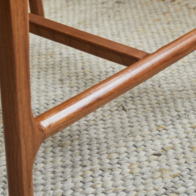Solid Wood and Faux Leather Contemporary Armless Dining Chairs