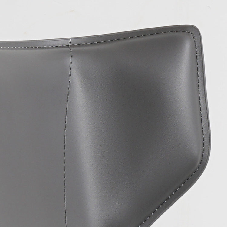 Contemporary Faux Leather and Metal Armless Dining Room Chair
