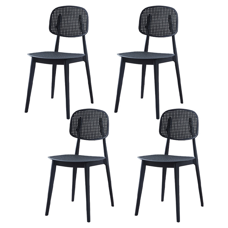 Contemporary Style Open Back Plastic Dining Side Chair for Dining Room