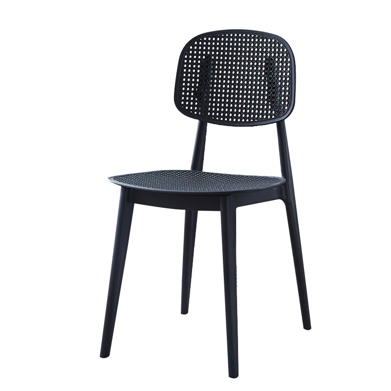 Contemporary Style Open Back Plastic Dining Side Chair for Dining Room