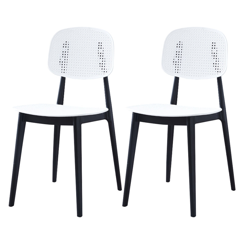 Contemporary Style Open Back Plastic Dining Side Chair for Dining Room