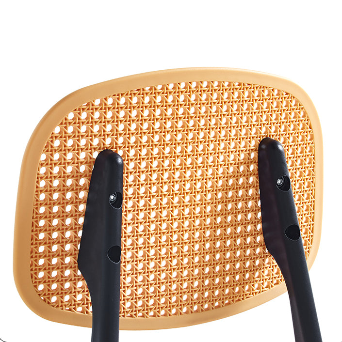 Contemporary Style Open Back Plastic Dining Side Chair for Dining Room