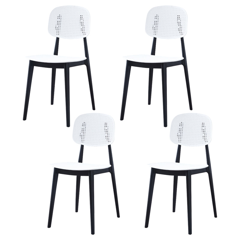 Contemporary Style Open Back Plastic Dining Side Chair for Dining Room