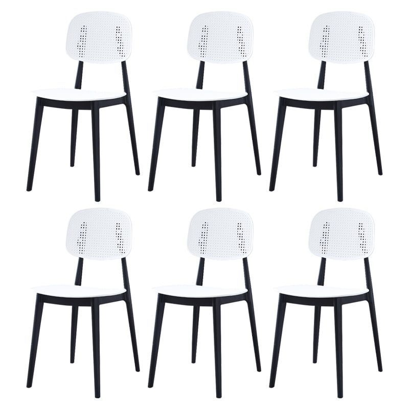 Contemporary Style Open Back Plastic Dining Side Chair for Dining Room