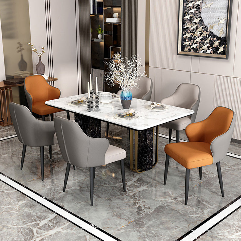 Contemporary Style Parsons Upholstered Dining Arm Chair for Home