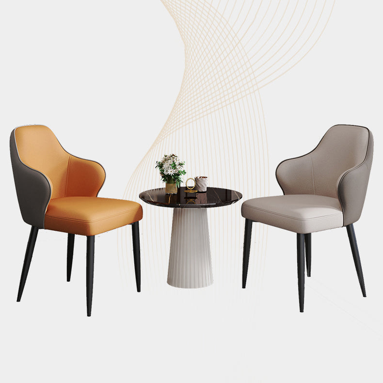 Contemporary Style Parsons Upholstered Dining Arm Chair for Home