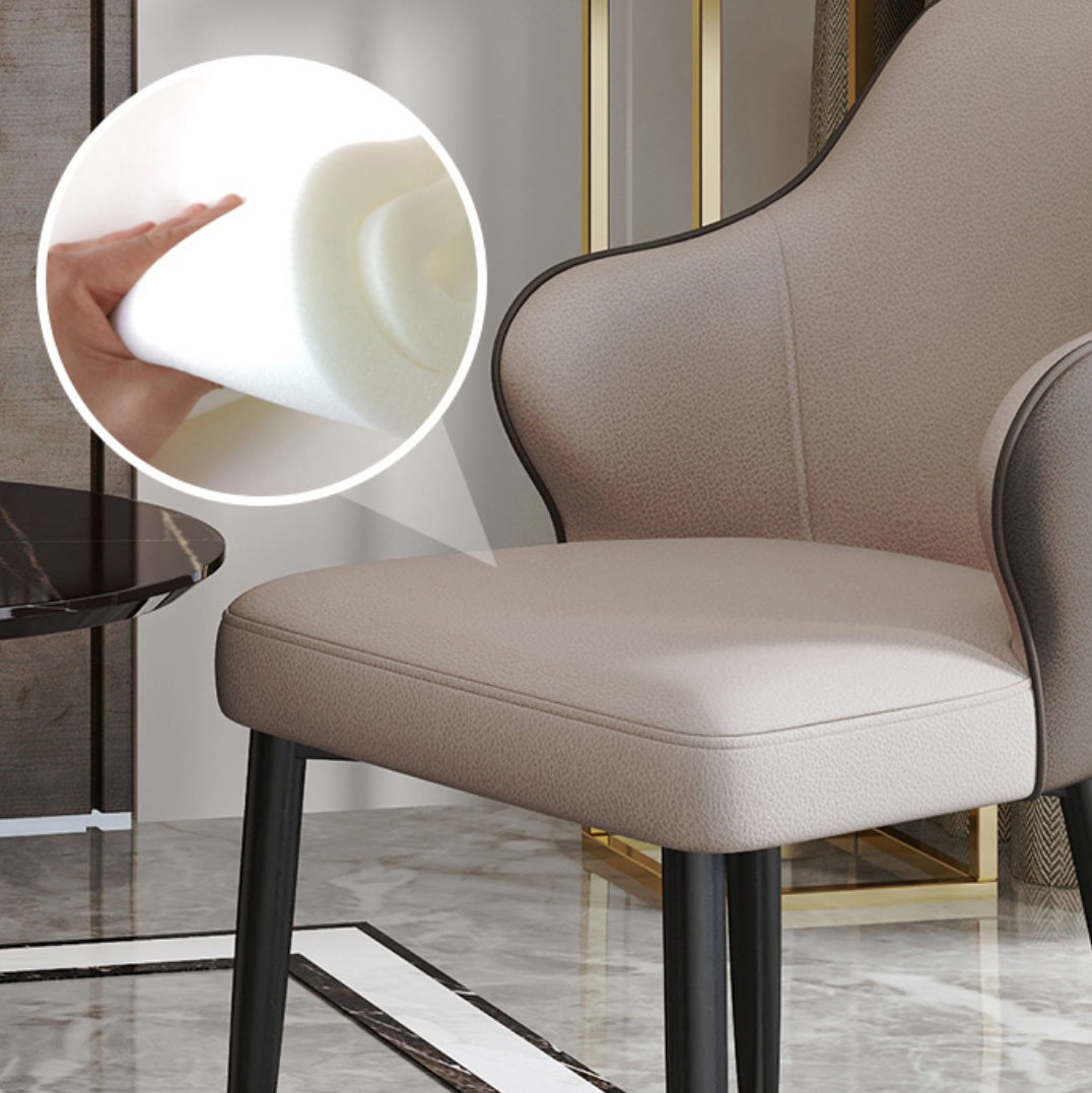 Contemporary Style Parsons Upholstered Dining Arm Chair for Home