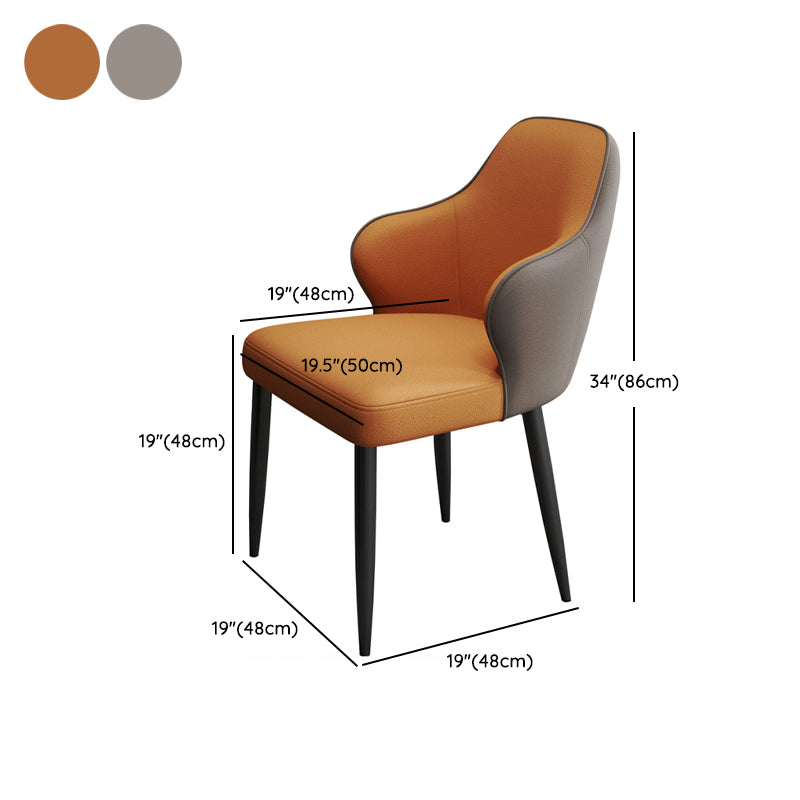 Contemporary Style Parsons Upholstered Dining Arm Chair for Home