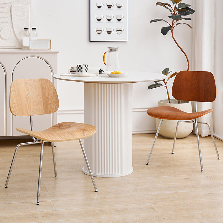 Contemporary Style Wooden Open Back Dining Side Chair for Home