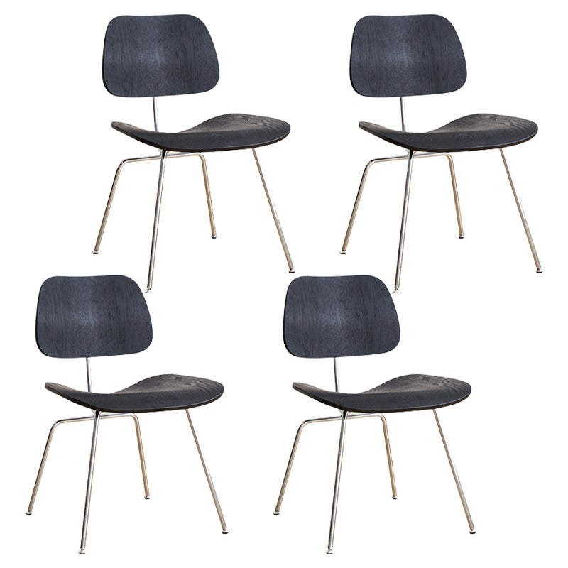 Contemporary Style Wooden Open Back Dining Side Chair for Home