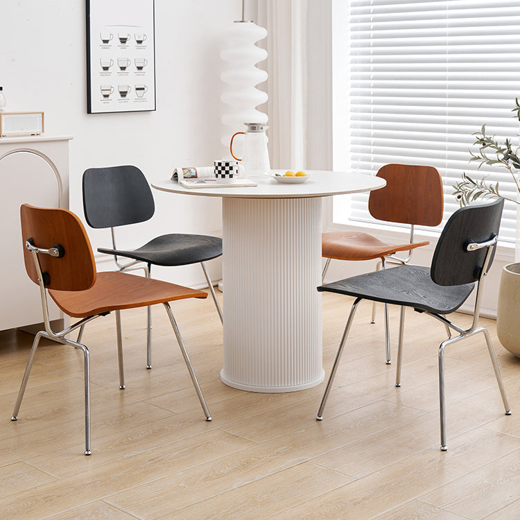 Contemporary Style Wooden Open Back Dining Side Chair for Home