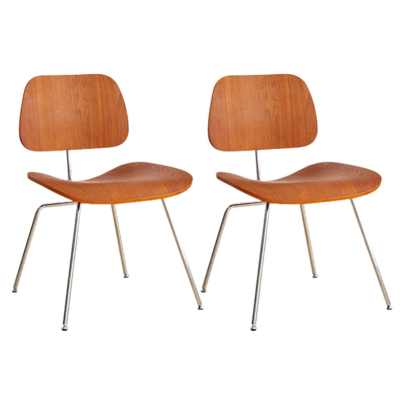 Contemporary Style Wooden Open Back Dining Side Chair for Home