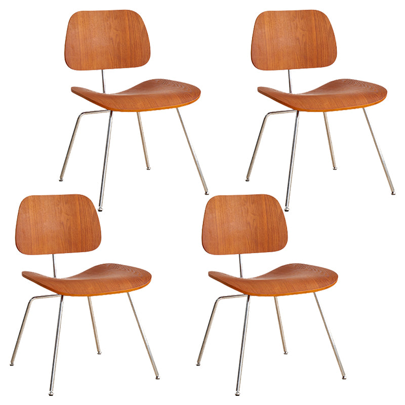Contemporary Style Wooden Open Back Dining Side Chair for Home