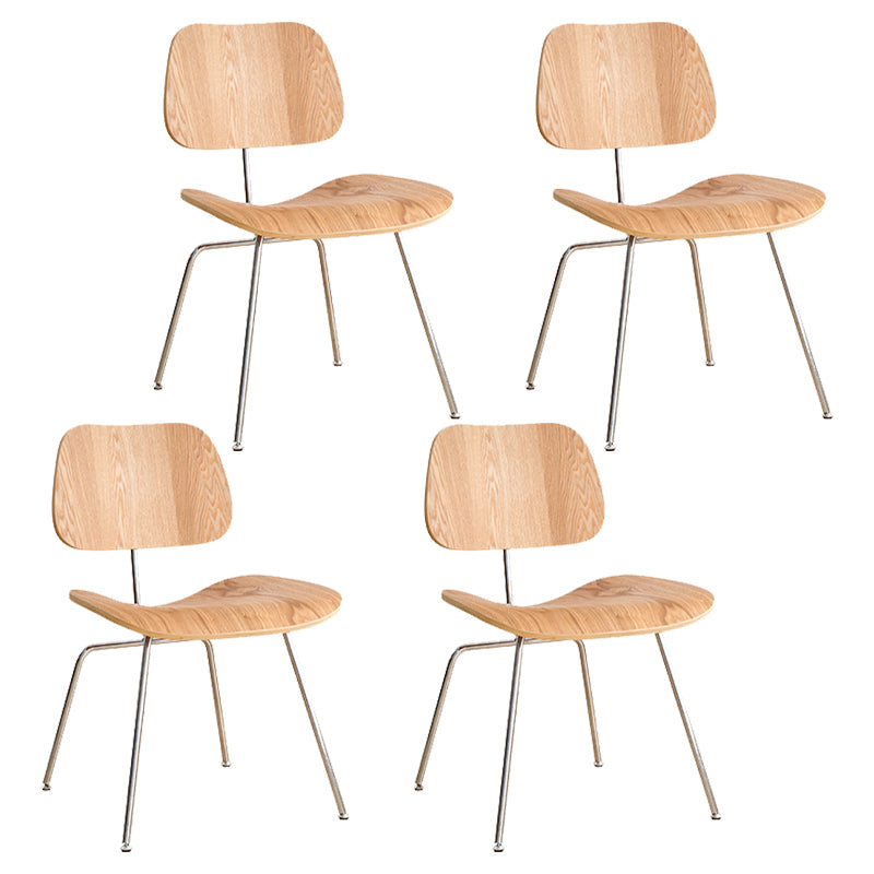 Contemporary Style Wooden Open Back Dining Side Chair for Home