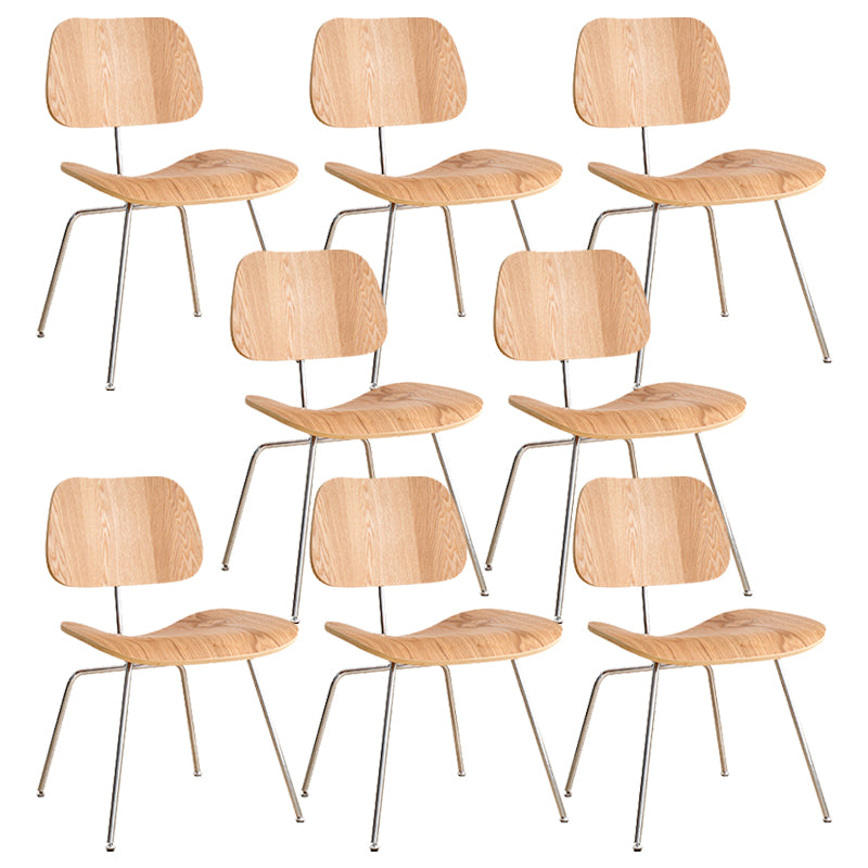 Contemporary Style Wooden Open Back Dining Side Chair for Home