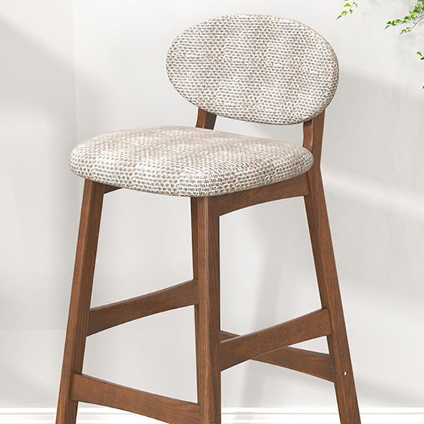 Contemporary 41.34" Upholstered Bar Stool with Solid Wood Base