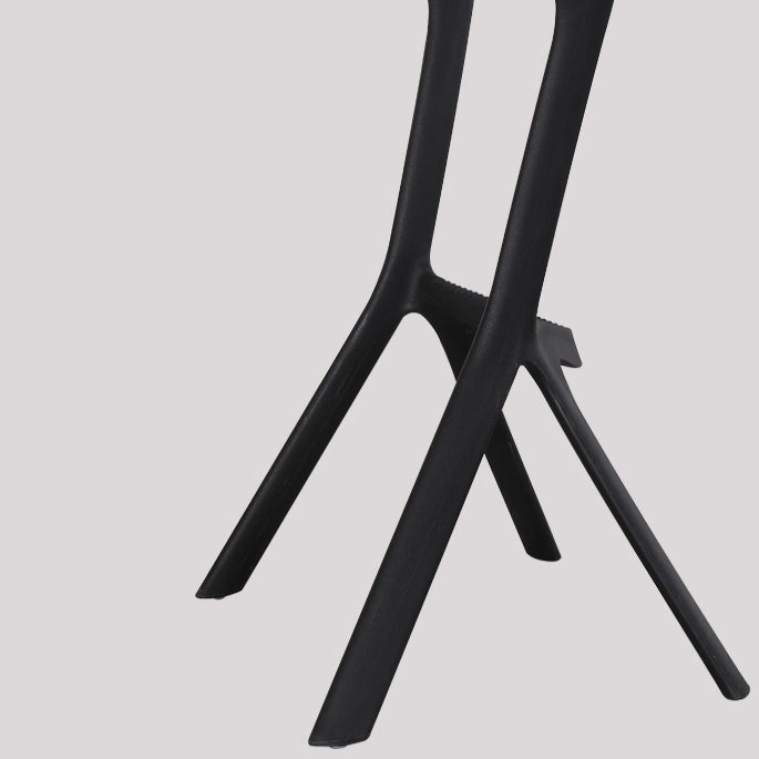Contemporary Style Backless Plastic Stackable Bar Stool for Home