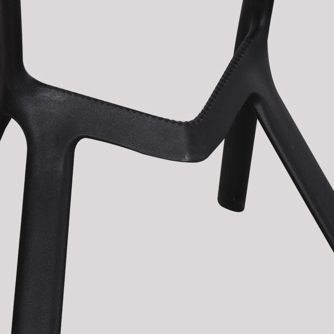 Contemporary Style Backless Plastic Stackable Bar Stool for Home