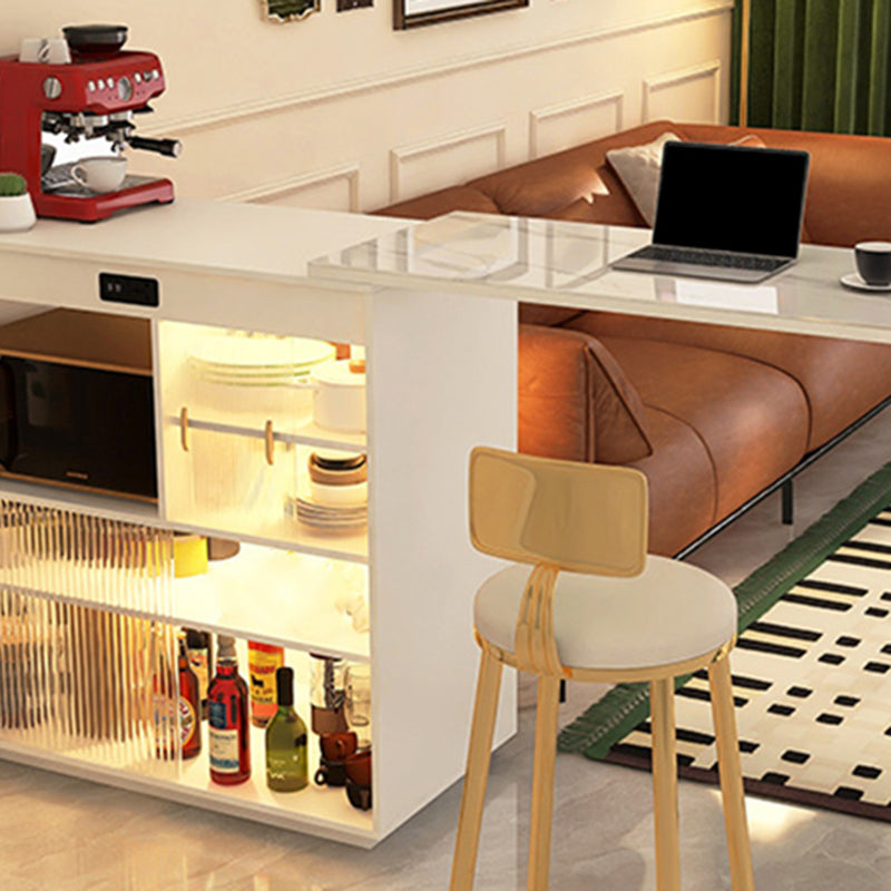 Contemporary 1/2 Pieces Specialty Stone Bar Table Set for Living Room