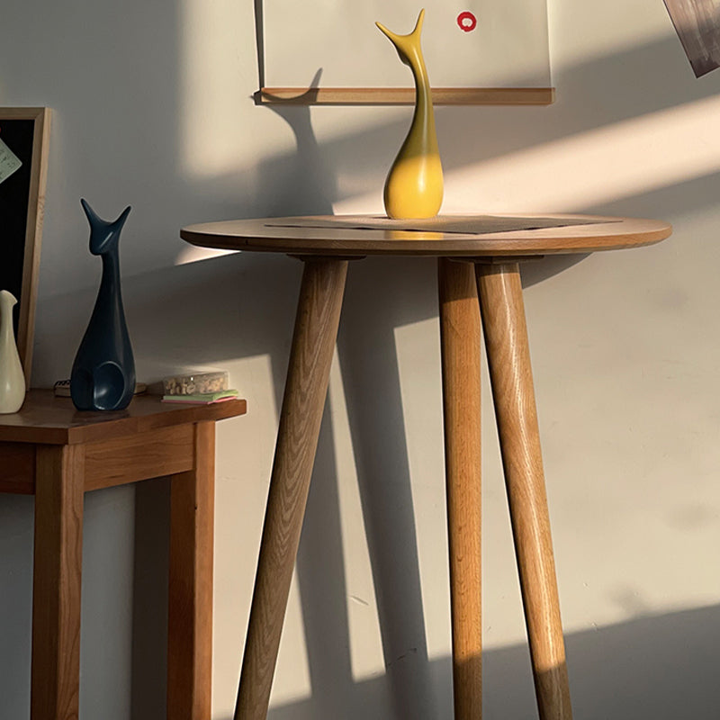 Contemporary Style Solid Wood Round Bar Dining Table for Home