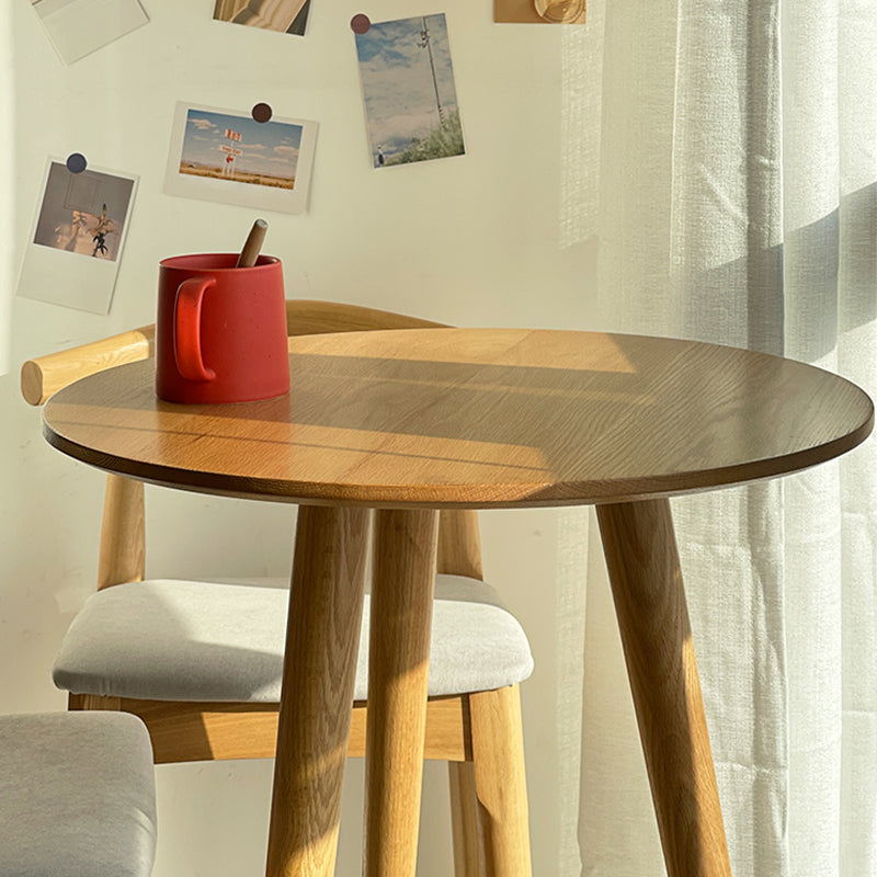 Contemporary Style Solid Wood Round Bar Dining Table for Home