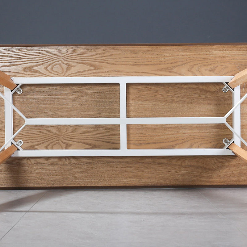 Modern Style Wooden Top Rectangle 4 Legs Bar Dining Table for Home