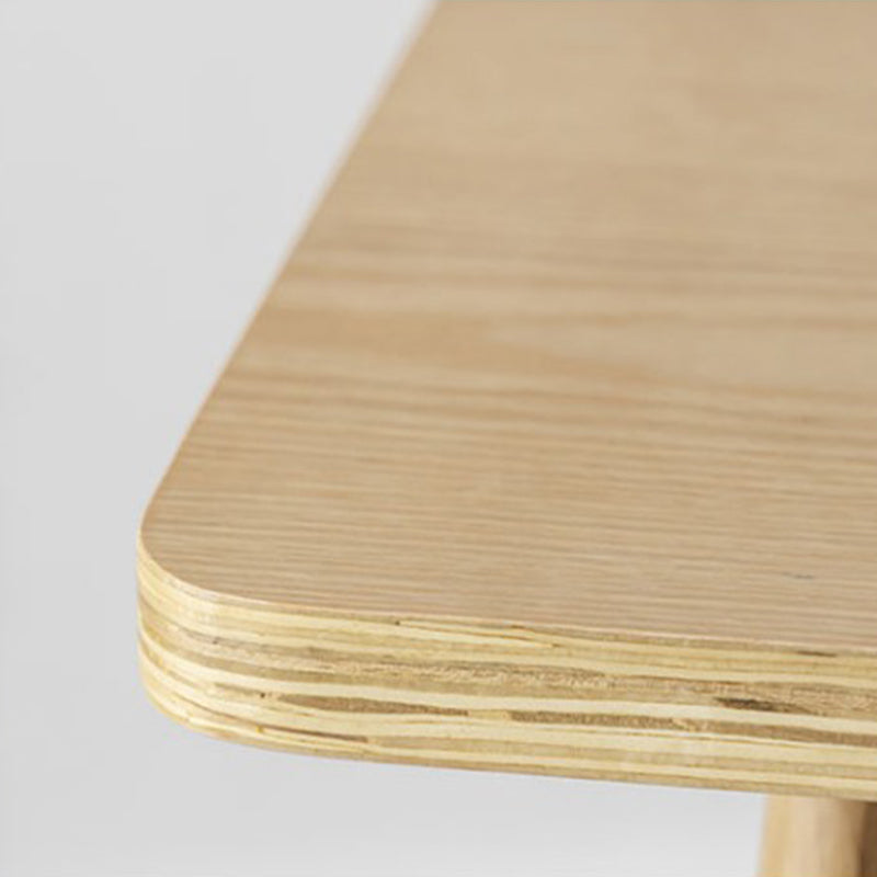 Modern Style Square Solid Wood Footrest Top Bar Dining Table for Home