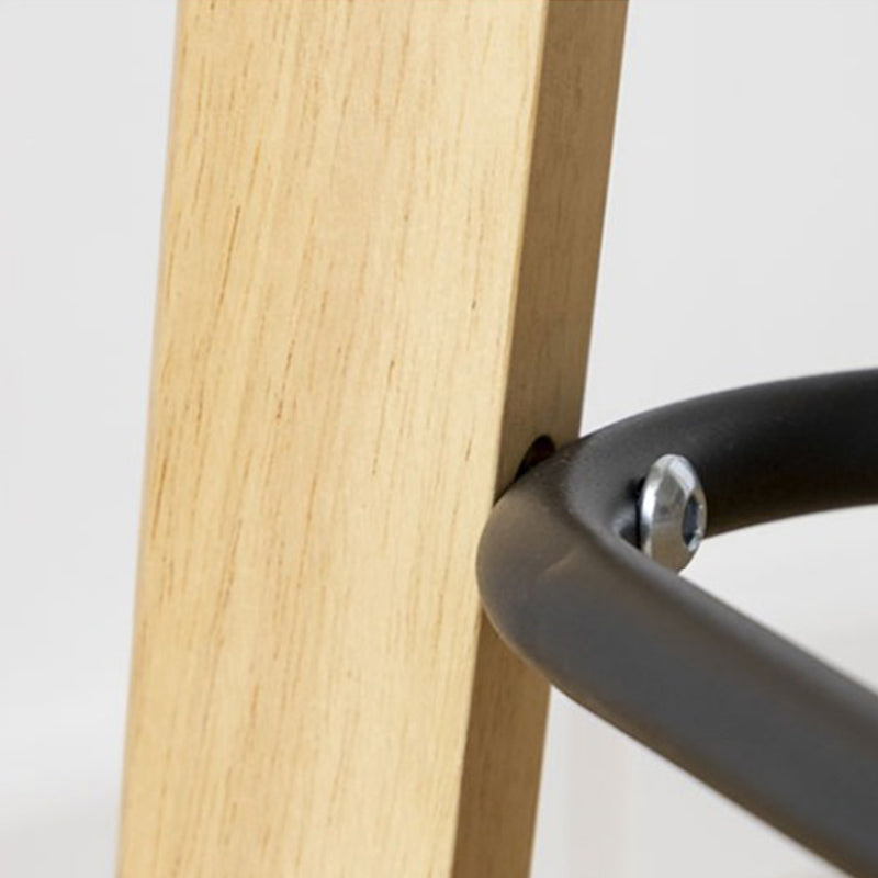 Modern Style Square Solid Wood Footrest Top Bar Dining Table for Home