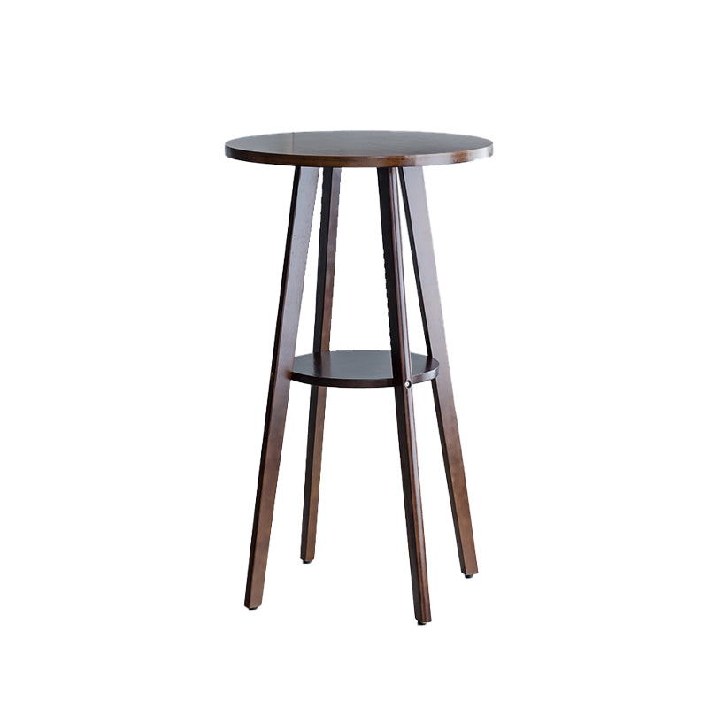 Contemporary Style Round Solid Wood Bar Dining Table for Home Use