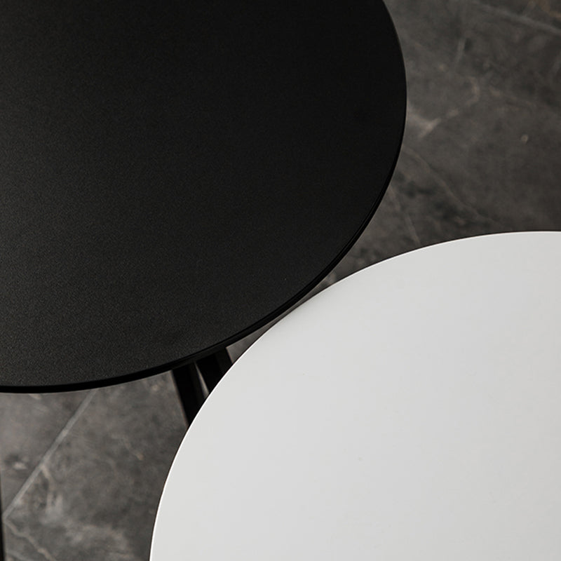 Contemporary Style Round Wooden Top Bar Dining Table for Home Use