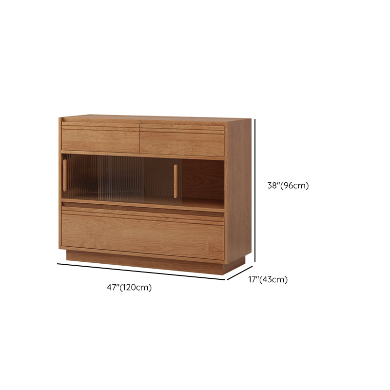 Modern Pine Wood Rectangle Kitchen Island Table for Dining Room