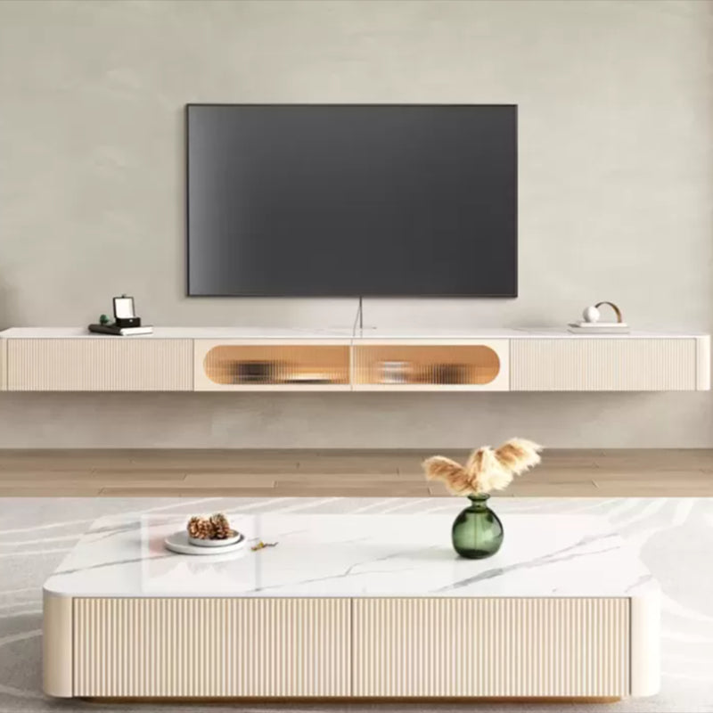 Stone TV Stand Console Modern TV Media Console for Living Room