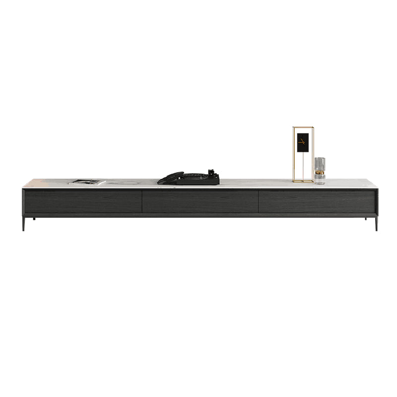 Contemporary TV Console Enclosed Storage TV Media Stand for Living Room